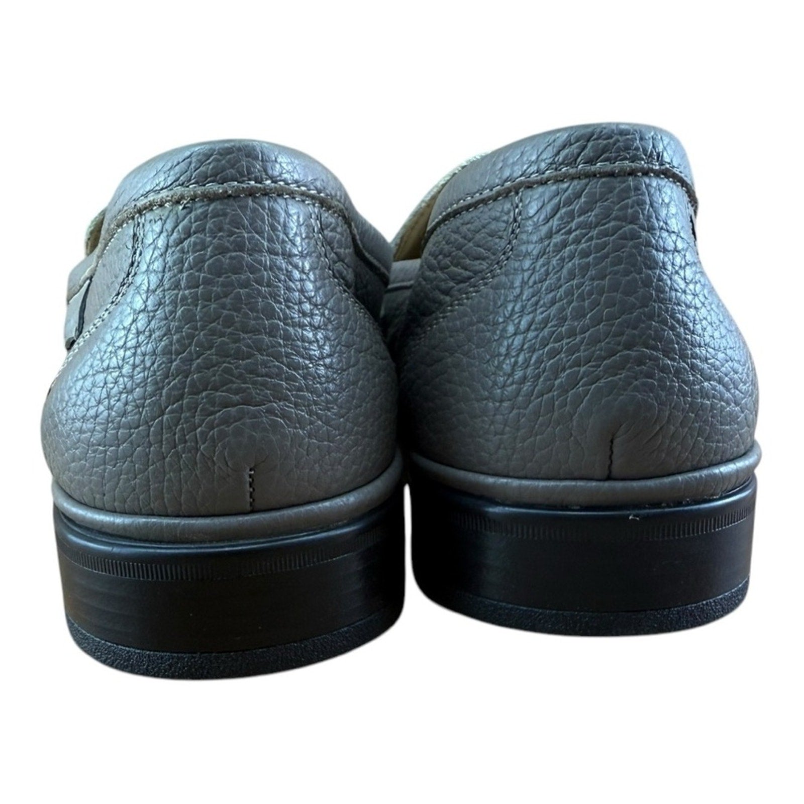 Galizio Torresi Men’s slip on Leather Gray shoes penny loafers Size 8.5-9 42 EU.