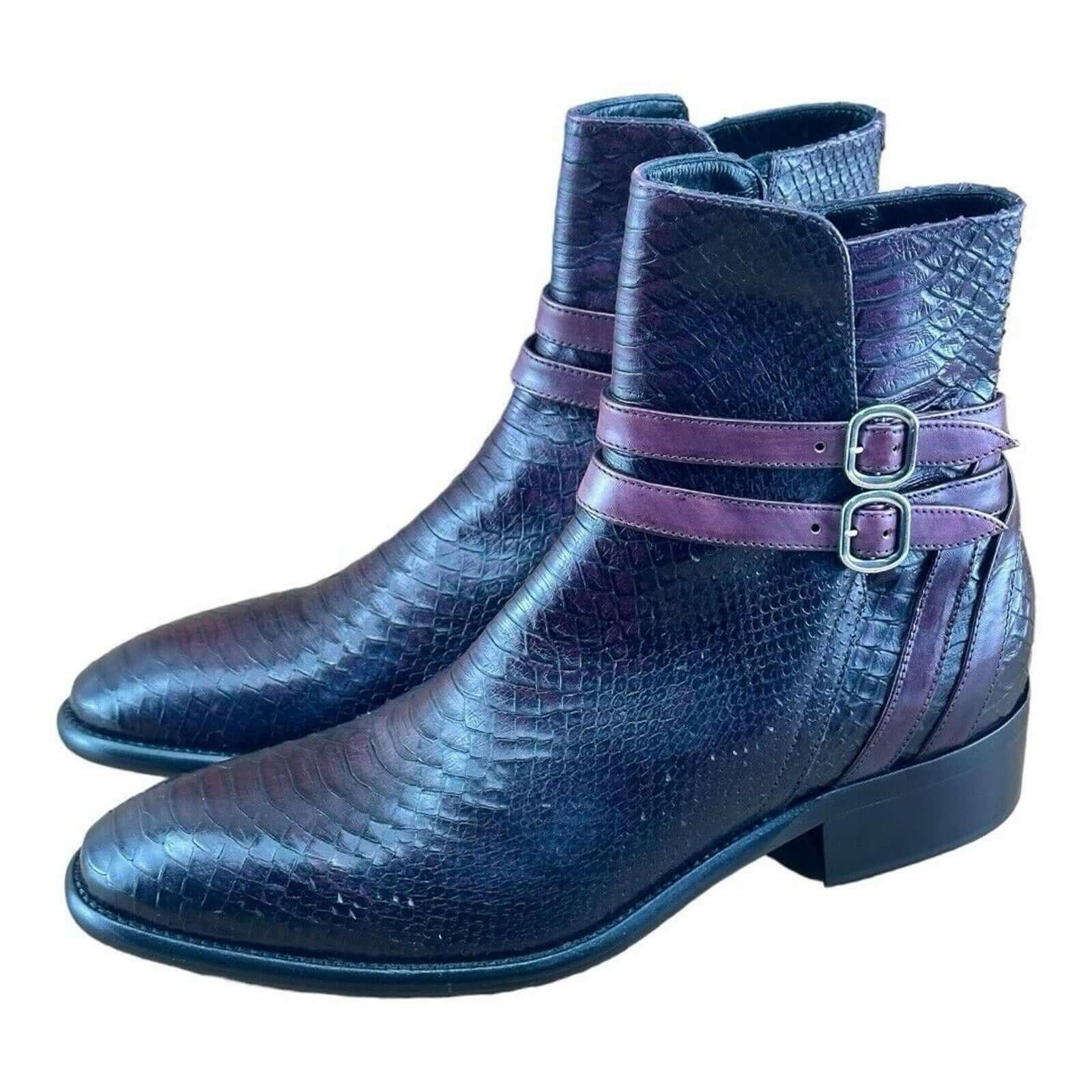 Jo Ghost Croc-Embossed Men Chelsea Boots.