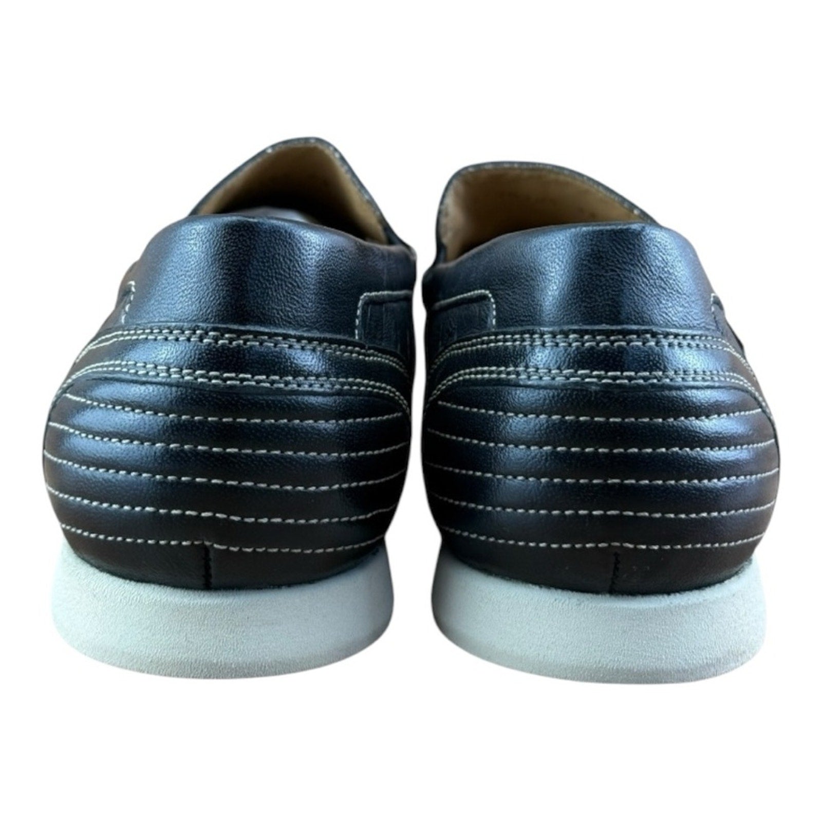 Galizio Torresi Men’s slip on Leather navy Blue shoes loafers Size 8.5-9|42 EU.