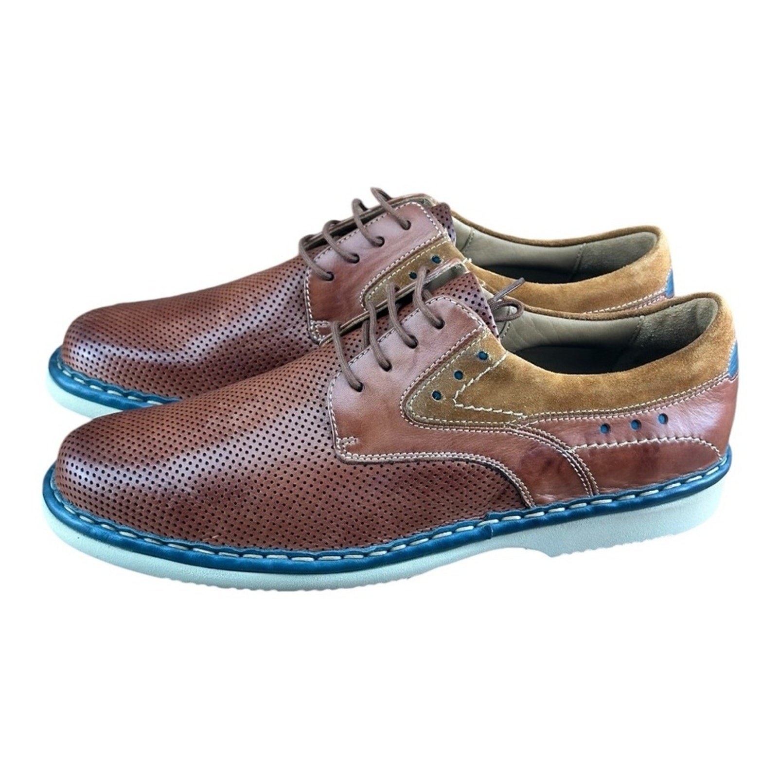 Galizio Torresi Brown Leather Derby shoes Men.