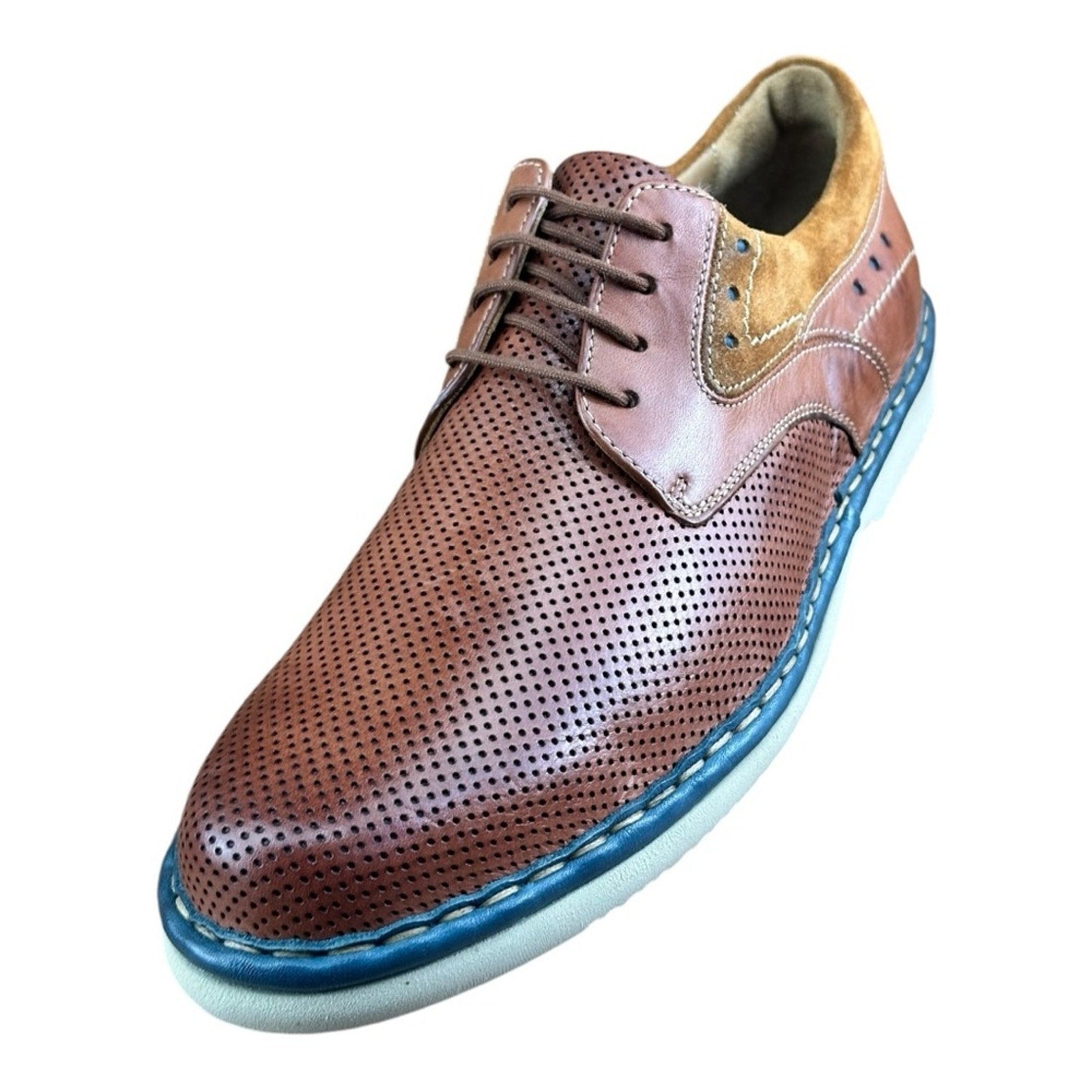 Galizio Torresi Brown Leather Derby shoes Men.