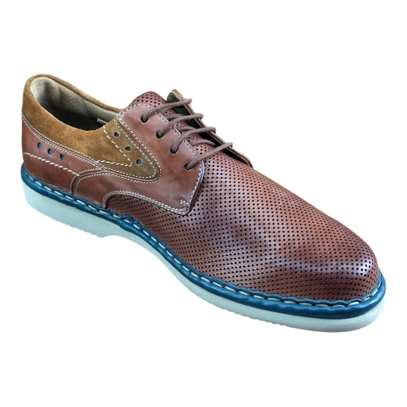 Galizio Torresi Brown Leather Derby shoes Men.