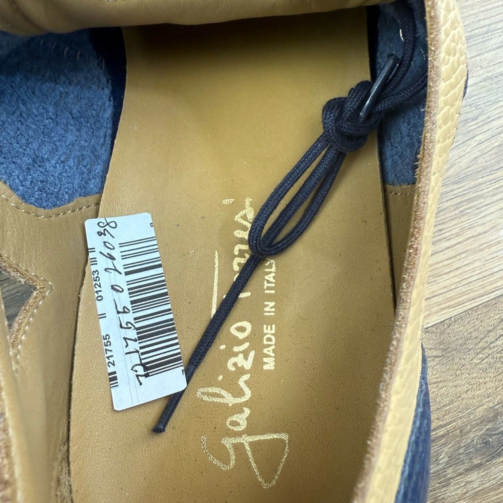 Galizio Torresi Men’s Blue Leather Dress Shoes Oxford Size US 9|42 EU.