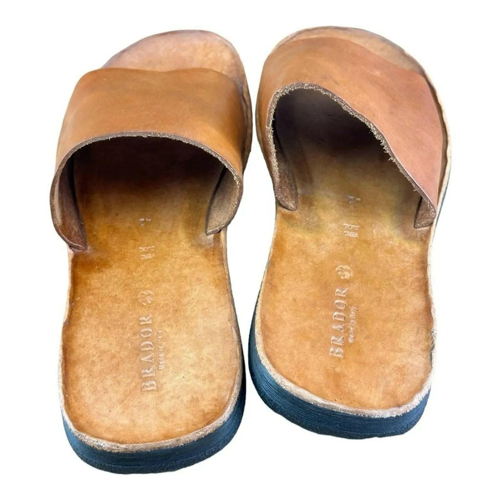 BRADOR Jack Brown Slide Sandals Men.