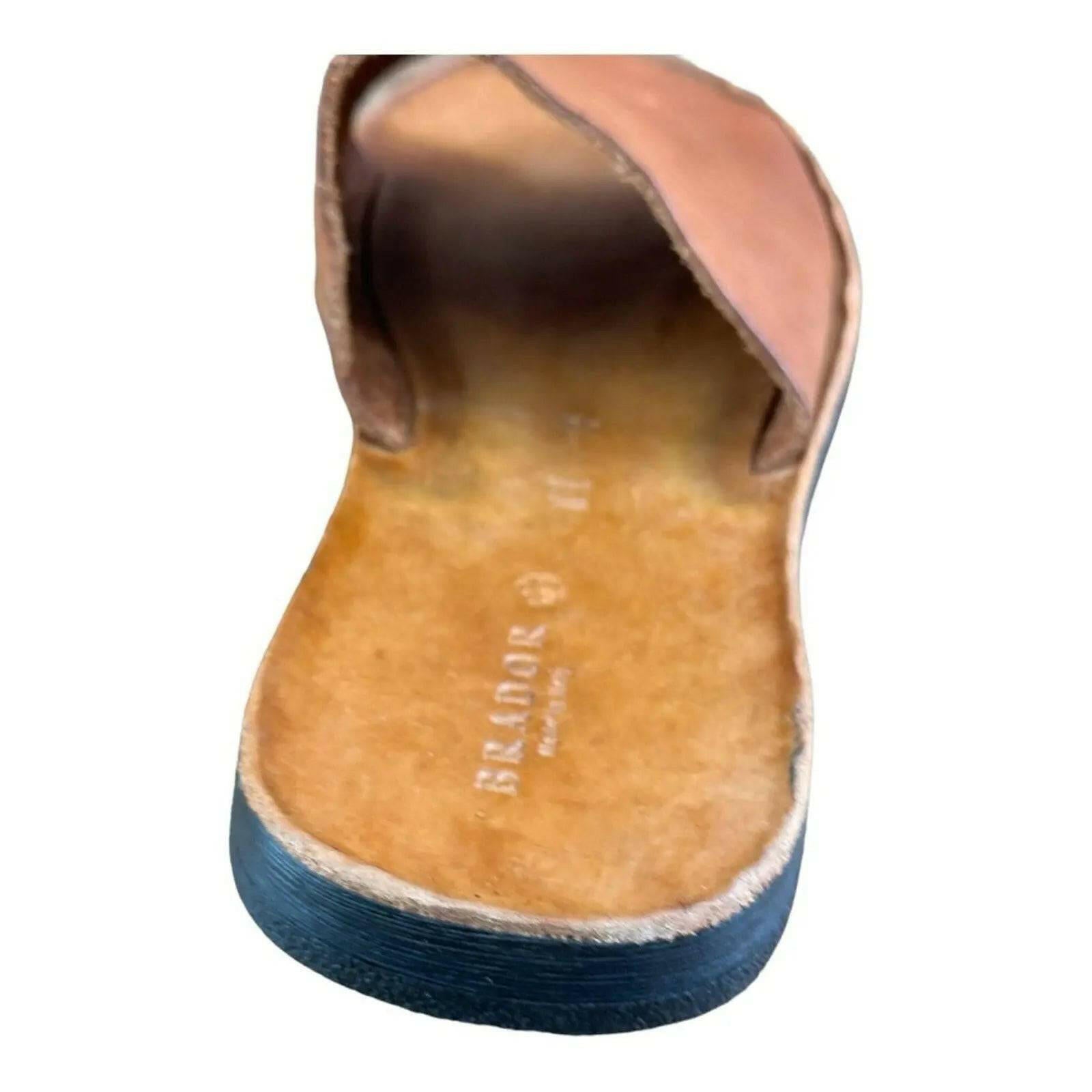 BRADOR Jack Brown Slide Sandals Men.