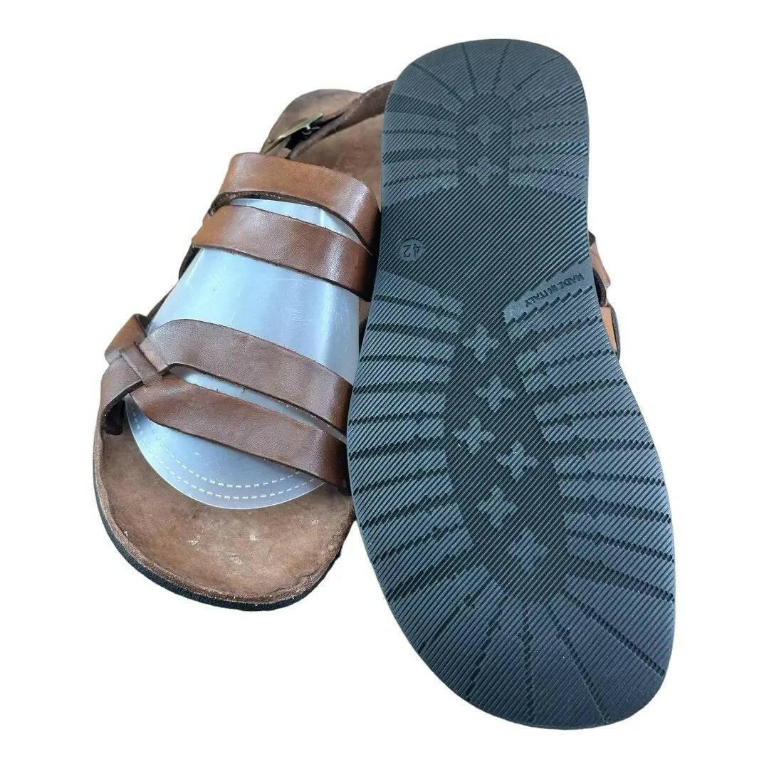 BRADOR Tiger Mahogany Brown Sandal Men.