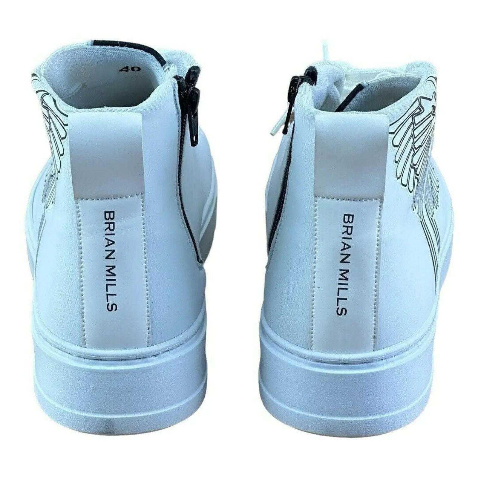 BRIAN MILLS Fashion Eagle High top Sneakers Men.