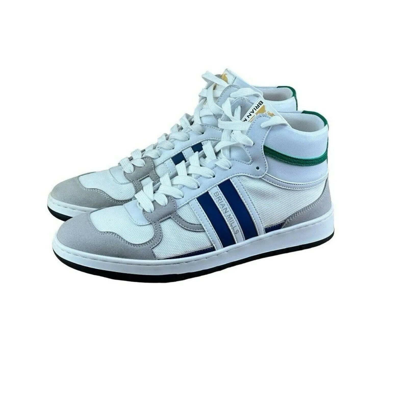 BRIAN MILLS White High top sneakers Fashion Men.