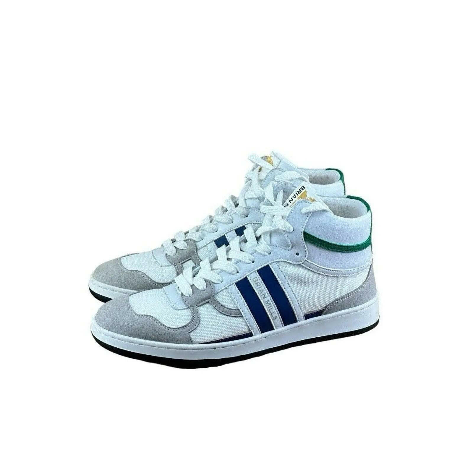 BRIAN MILLS White High top sneakers Fashion Men.
