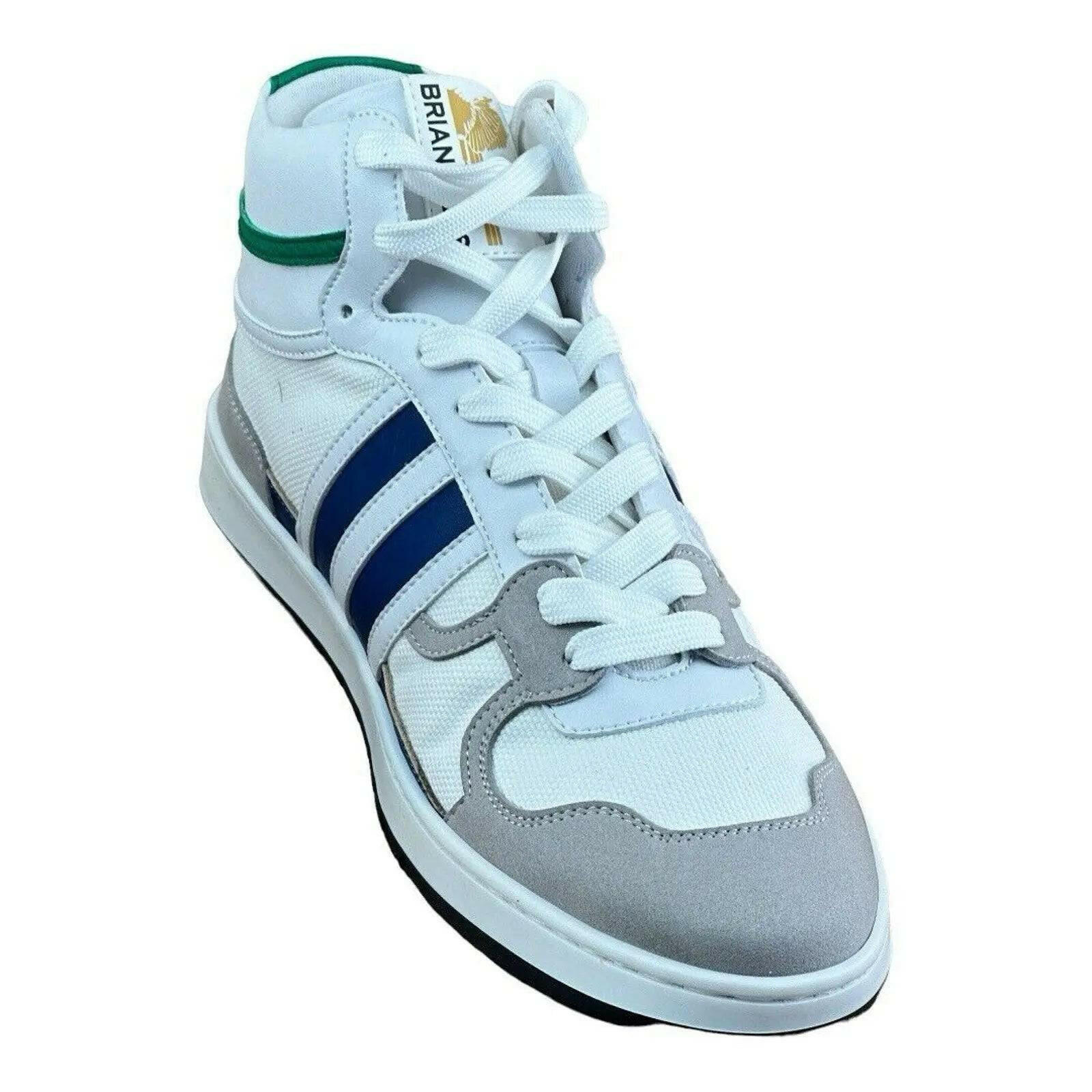 BRIAN MILLS White High top sneakers Fashion Men.