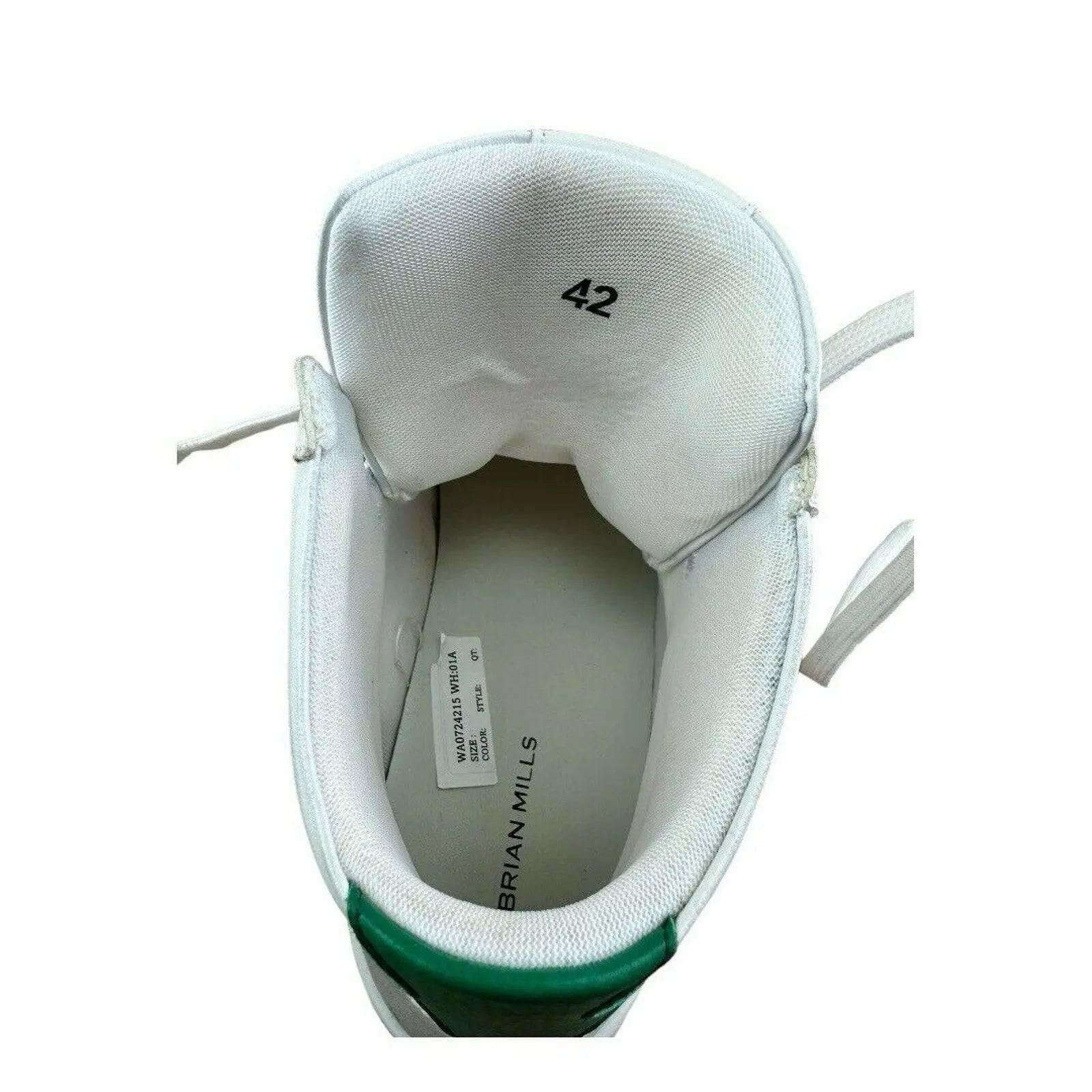 BRIAN MILLS White High top sneakers Fashion Men.