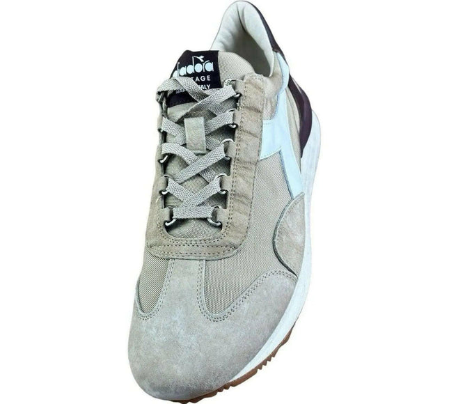 Diadora Heritage Brown Nubuck Sneakers Athletic Men.