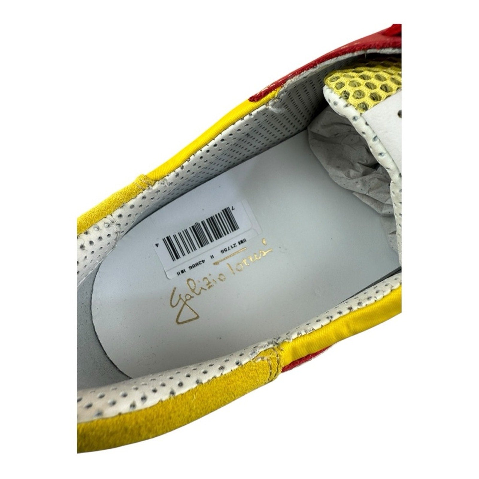 Galizio Torresi Men’s Designer Leather Casual Sneakers size 8.5-9|42 EU Yellow.