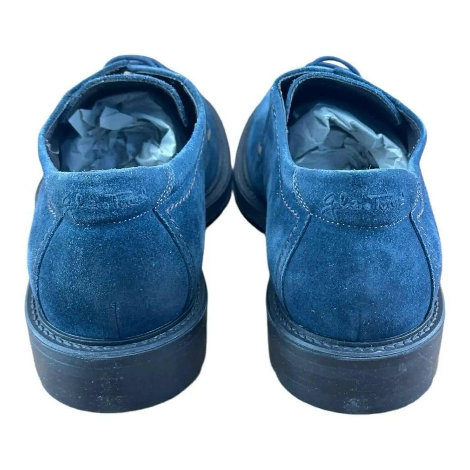Galizio Torresi Men's Blue Suede Oxford.