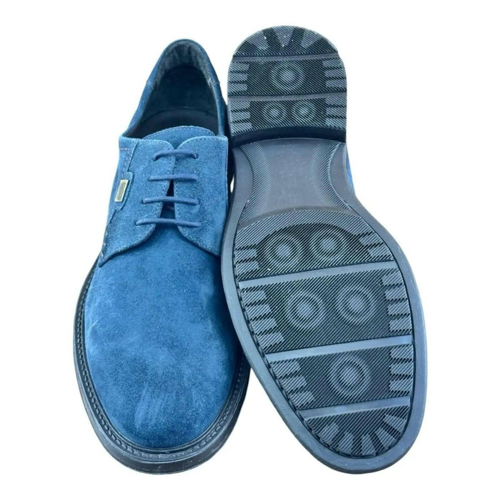 Galizio Torresi Men's Blue Suede Oxford.