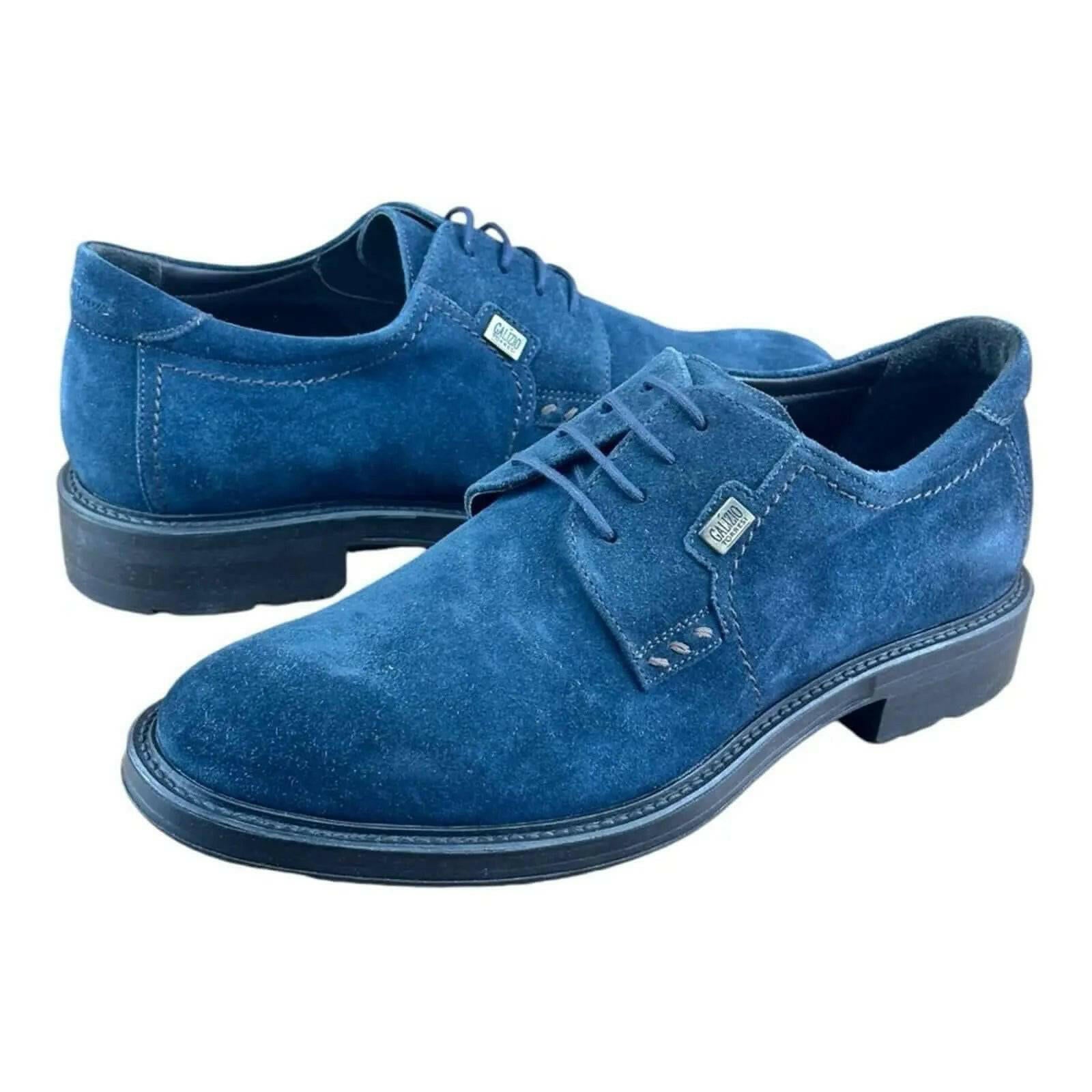 Galizio Torresi Men's Blue Suede Oxford.