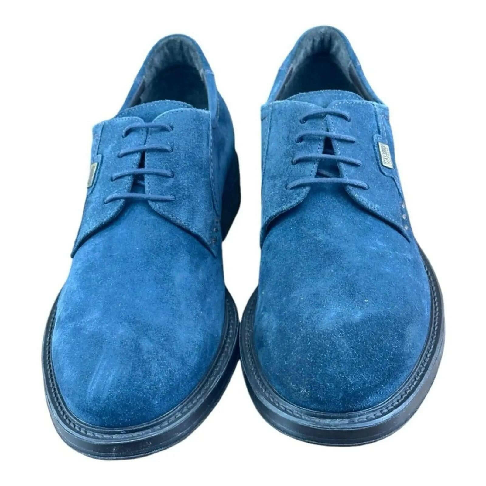 Galizio Torresi Men's Blue Suede Oxford.