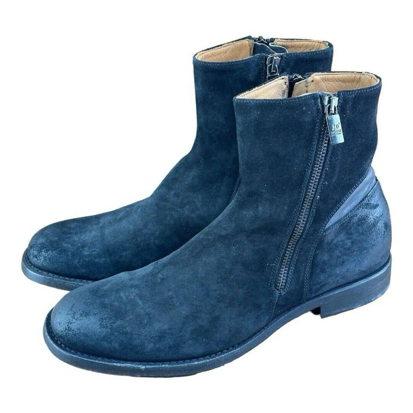 JO GHOST Black Men Ankle Chelsea Boots.