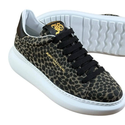 John Galliano Trimmed Leopard Sneaker Women.