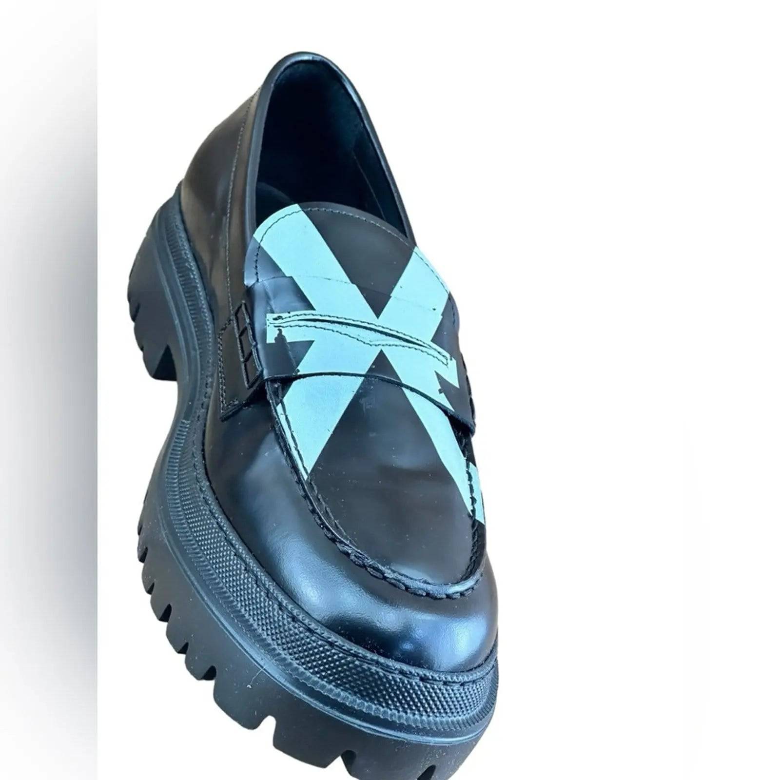 JOHN RICHMOND England flag Penny Loafers Men.