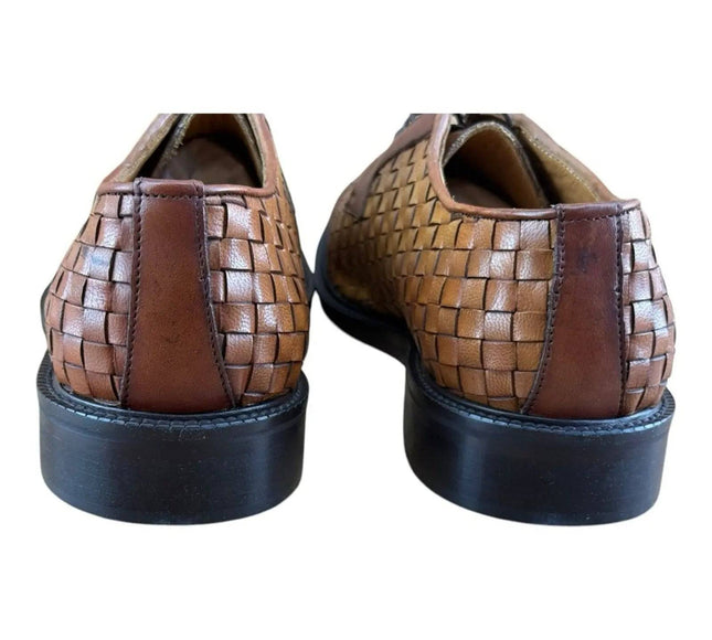 MR. COBBLER Luxury  Square Brown  Shoes Oxfords.