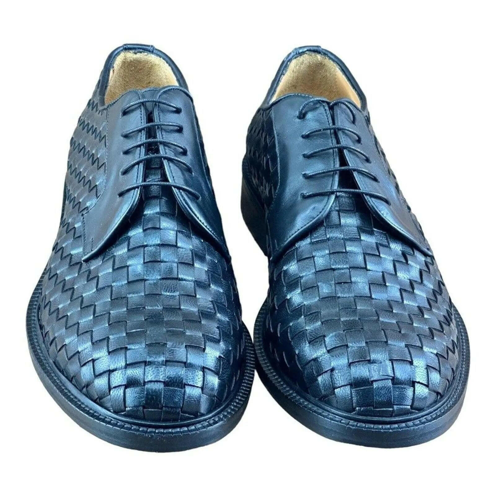MR. COBBLER Luxury Square Black Shoes Oxfords.