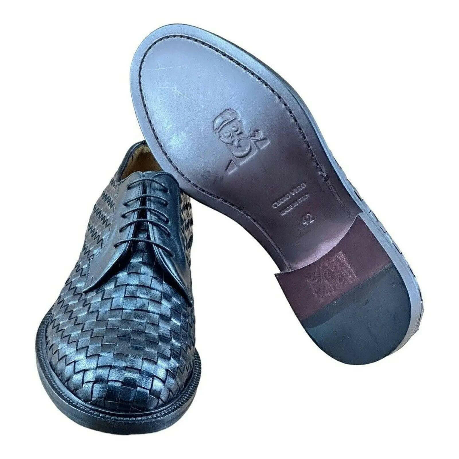 MR. COBBLER Luxury Square Black Shoes Oxfords.