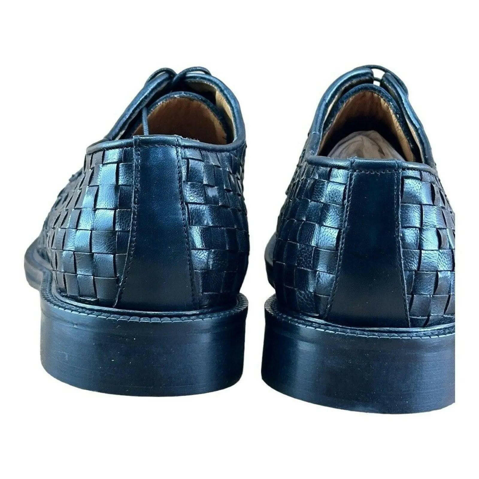 MR. COBBLER Luxury Square Black Shoes Oxfords.