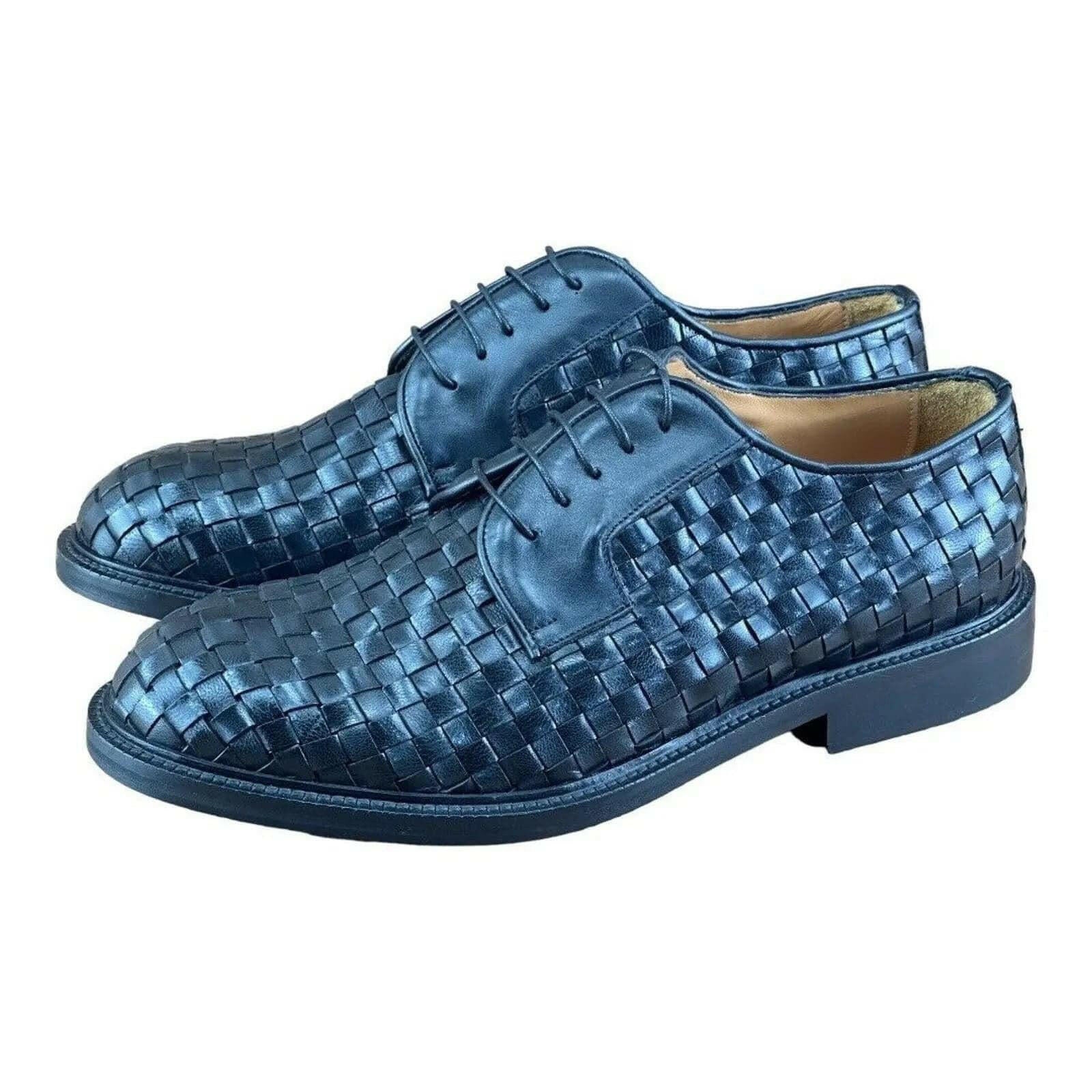 MR. COBBLER Luxury Square Black Shoes Oxfords.