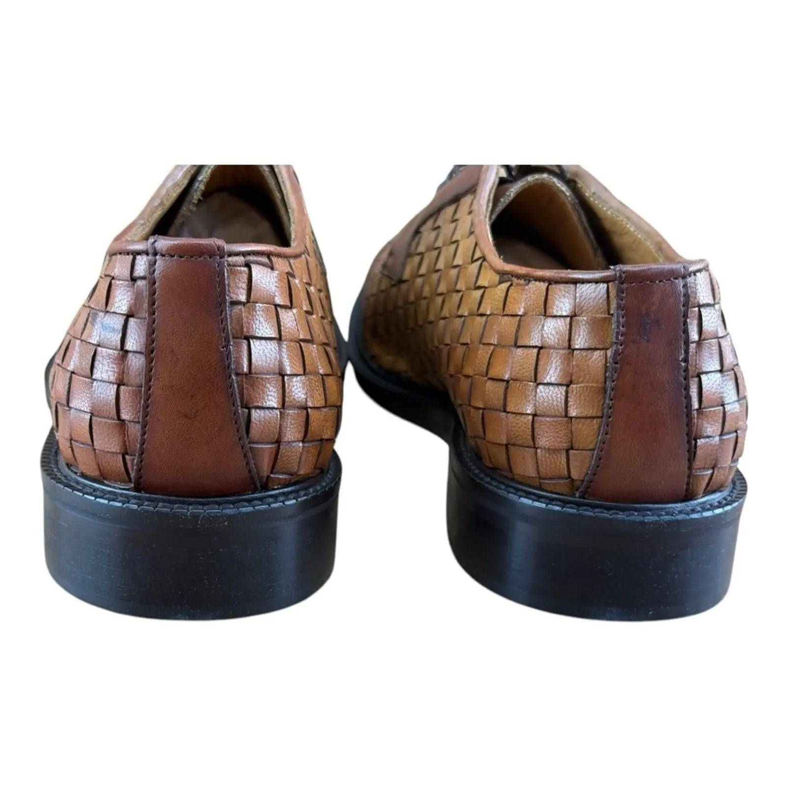 MR. COBBLER Luxury Square Brown Shoes Oxfords.