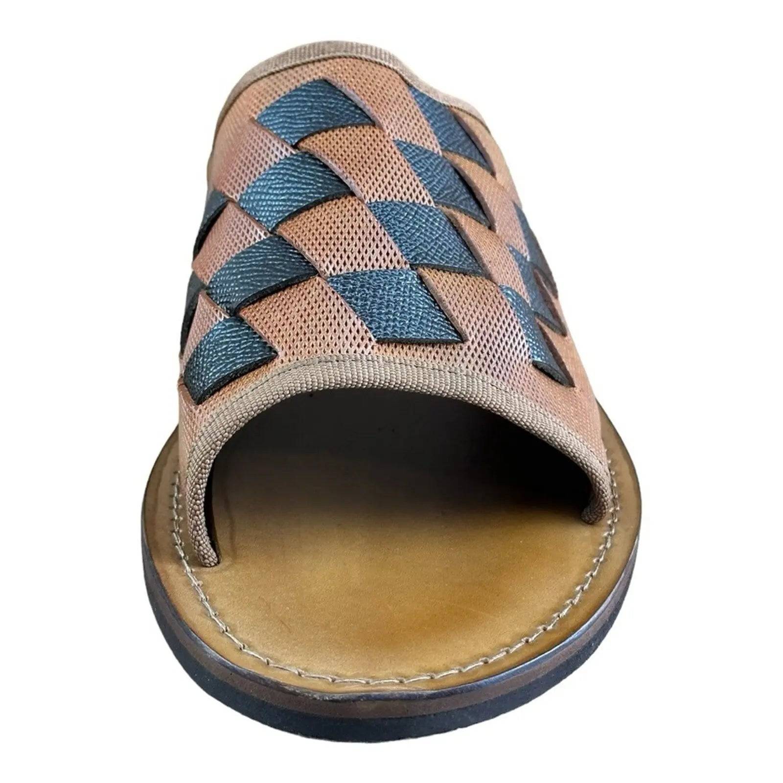 Re Ferdinando Men’s Blue Slides sandal.
