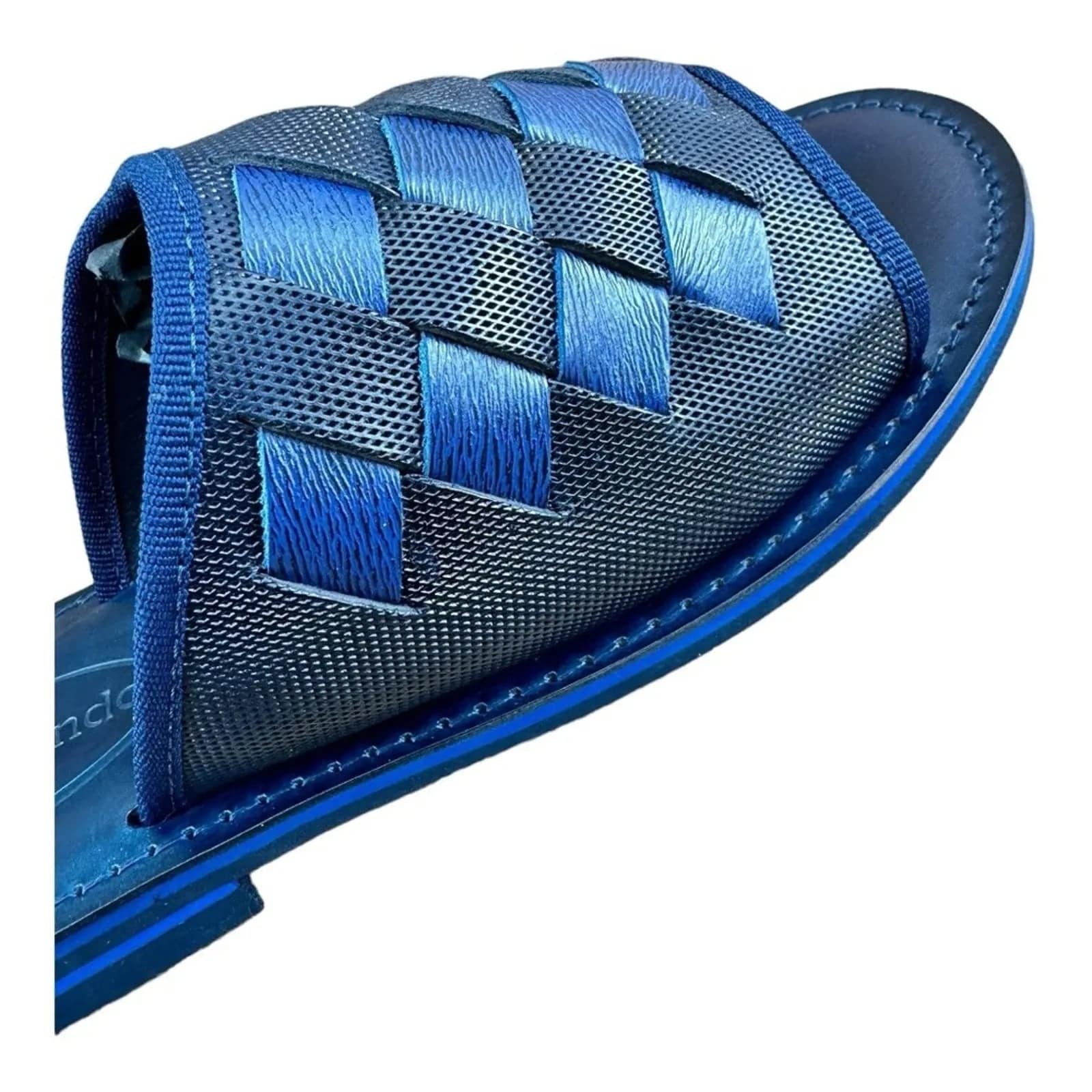 Re Ferdinando Men’s Blue Slides sandal.