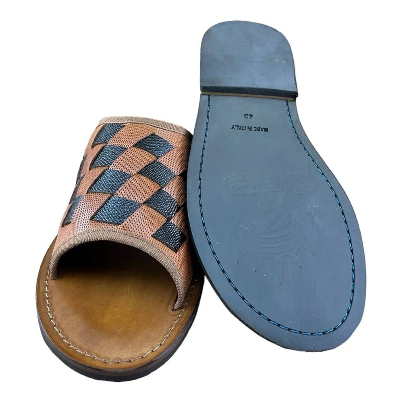 Re Ferdinando Men’s Blue Slides sandal.