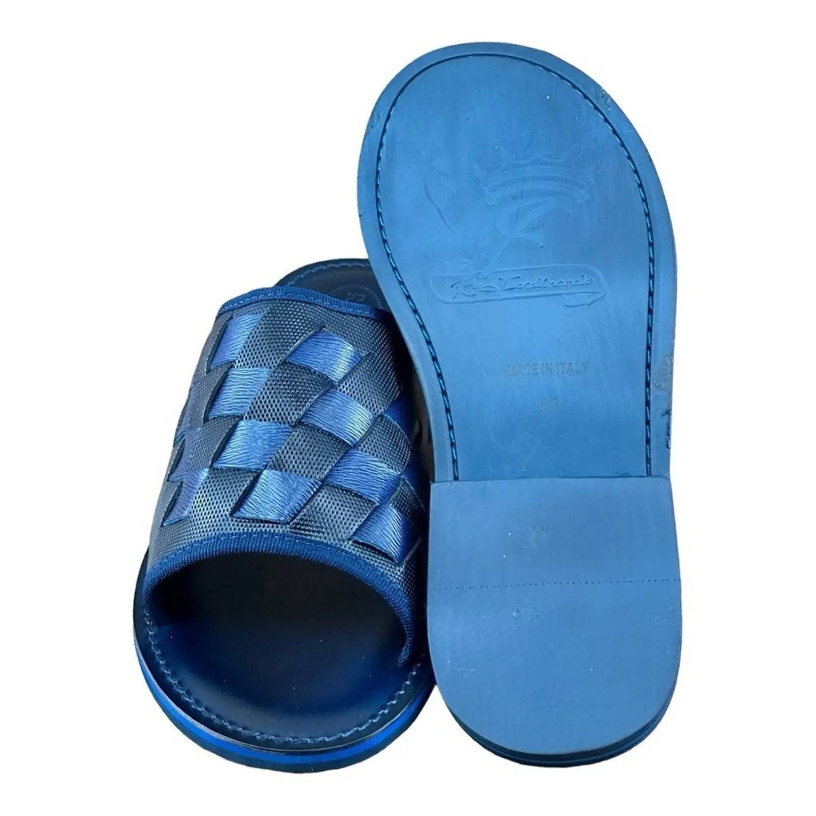 Re Ferdinando Men’s Blue Slides sandal.