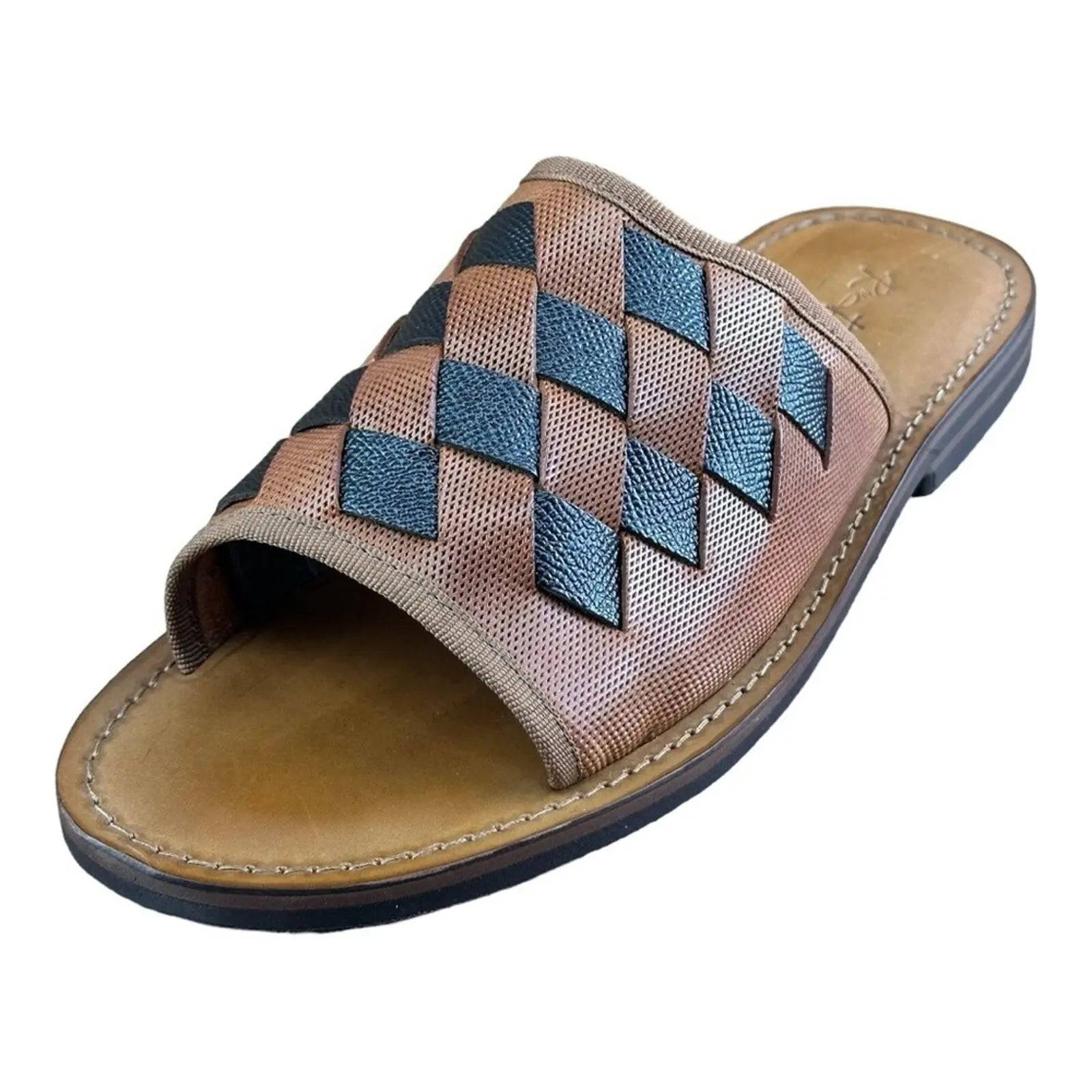 Re Ferdinando Men’s Blue Slides sandal.