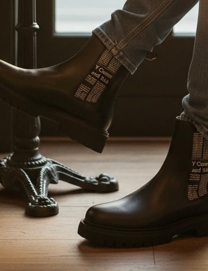 AZINIZY {{ product_title }} men’s suede leather boots – Jo Ghost Dsquared Galliano collection