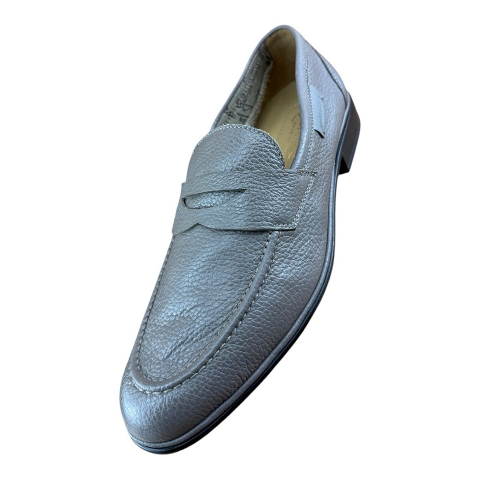 Galizio Torresi Men’s slip on Leather Gray  shoes penny loafers Size 8.5-9 42 EU.