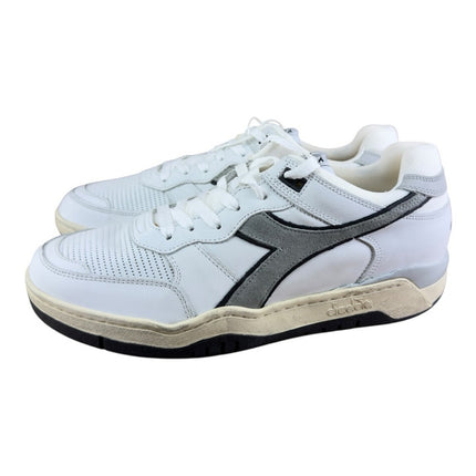 Diadora Men Heritage Mi Frame Used 'White ' Leather Sneakers