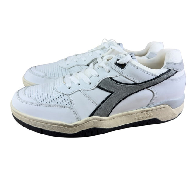 Diadora Men Heritage Mi Frame Used 'White ' Leather Sneakers