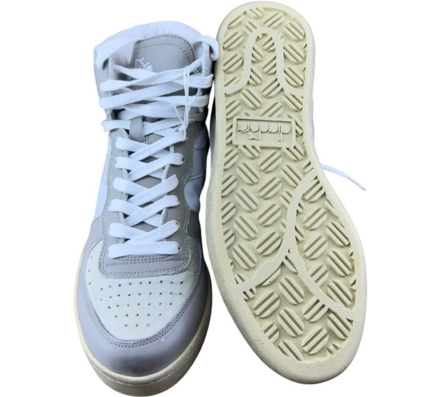 Diadora Heritage Mi Basket Frame Used  Leather High-Top Sneakers