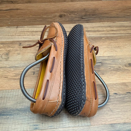 Quoddy women size 8 Grizzly Moc LE - Grizzly Peanut leather shoes