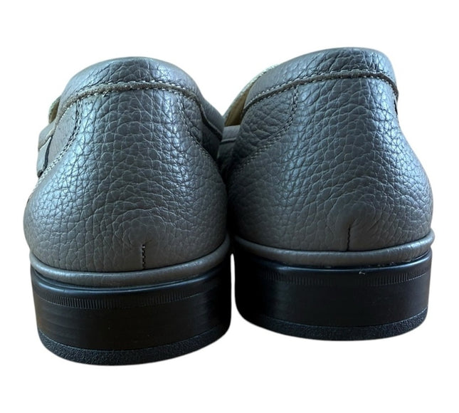 Galizio Torresi Men’s slip on Leather Gray  shoes penny loafers Size 8.5-9 42 EU.