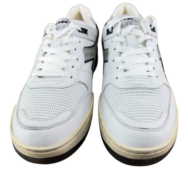Diadora Men Heritage Mi Frame Used 'White ' Leather Sneakers
