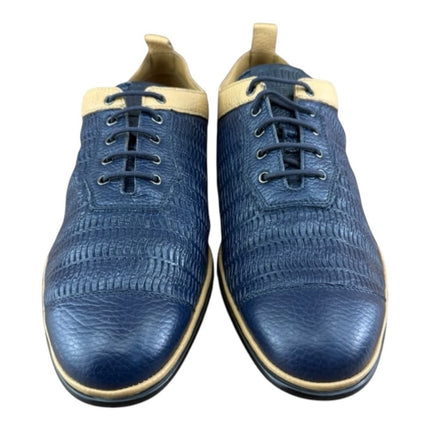 Galizio Torresi Men’s Blue  Leather Dress Shoes Oxford Size US 9|42 EU.