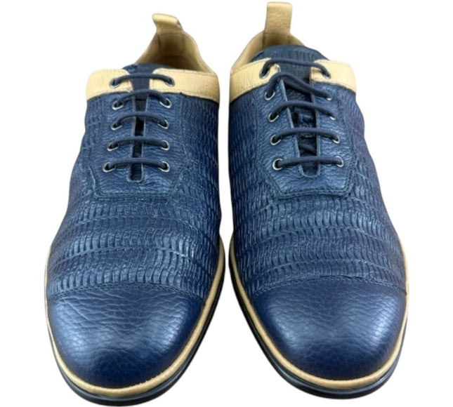 Galizio Torresi Men’s Blue  Leather Dress Shoes Oxford Size US 9|42 EU.