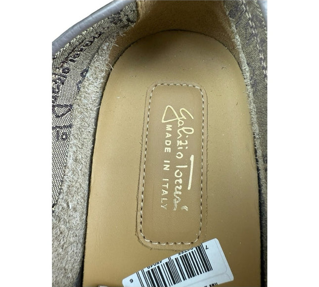 Galizio Torresi Men’s slip on Leather Gray  shoes penny loafers Size 8.5-9 42 EU.