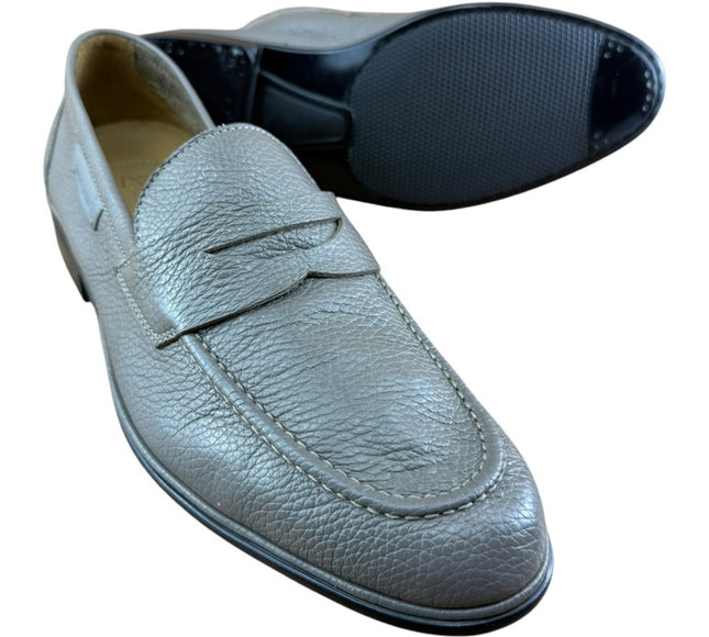 Galizio Torresi Men’s slip on Leather Gray  shoes penny loafers Size 8.5-9 42 EU.