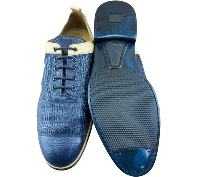 Galizio Torresi Men’s Blue  Leather Dress Shoes Oxford Size US 9|42 EU.