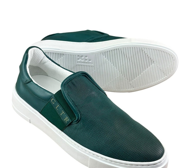 Galizio Torresi Slipper Men’s Leather Extralight Green Casual shoes Size 9|42 EU.