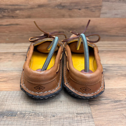 Quoddy women size 8 Grizzly Moc LE - Grizzly Peanut leather shoes